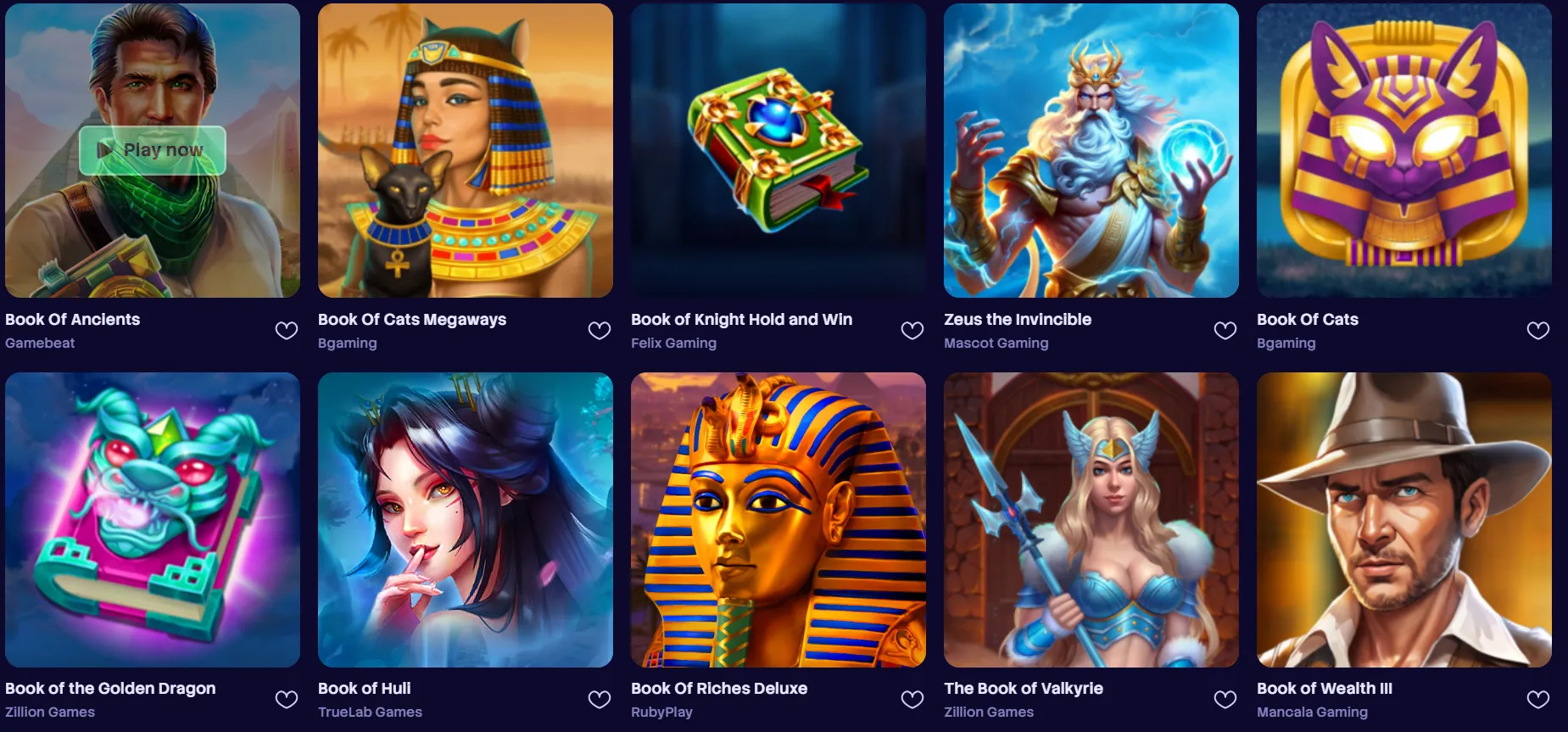 Spinogrino Casino book slots