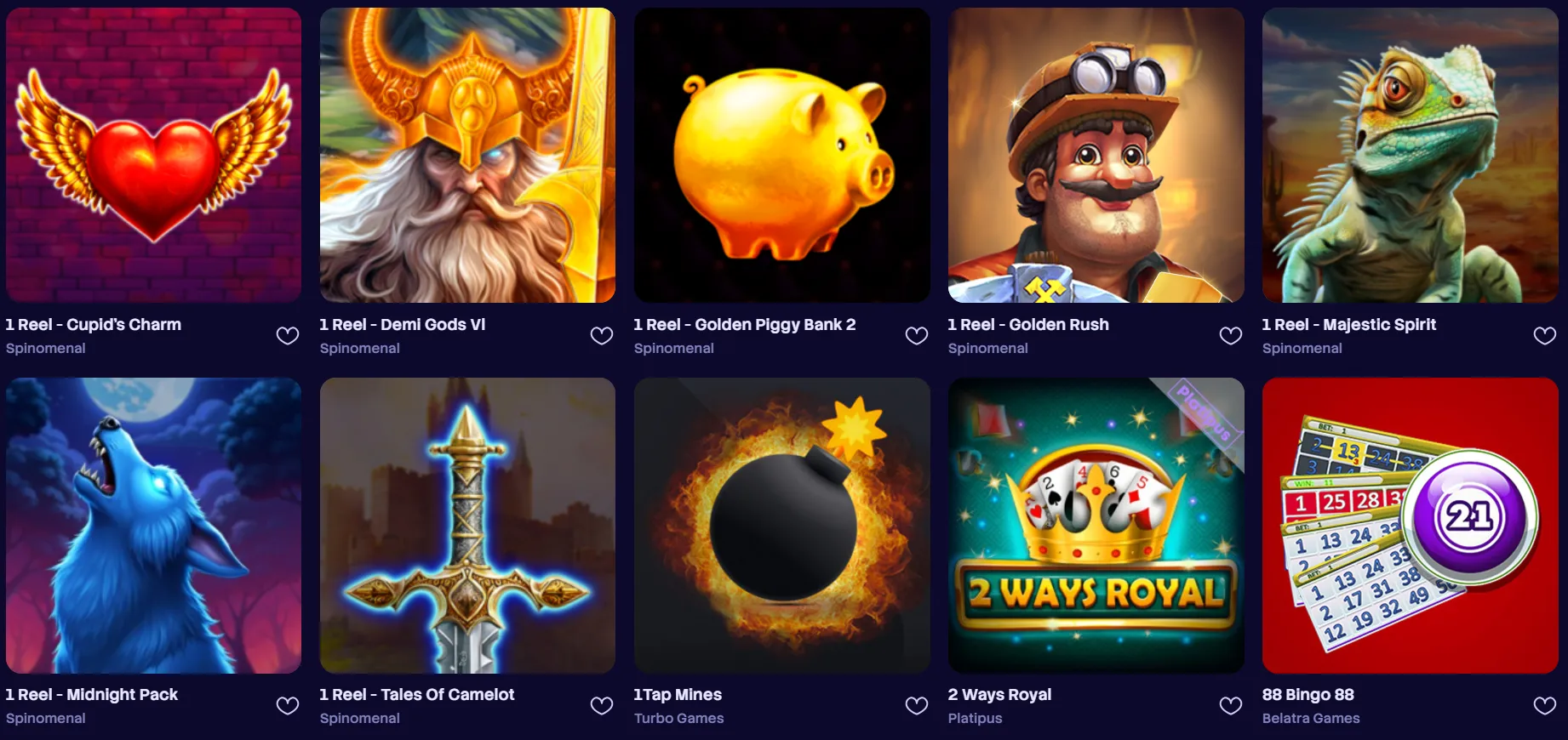 Spino Grino Casino tafelspellen